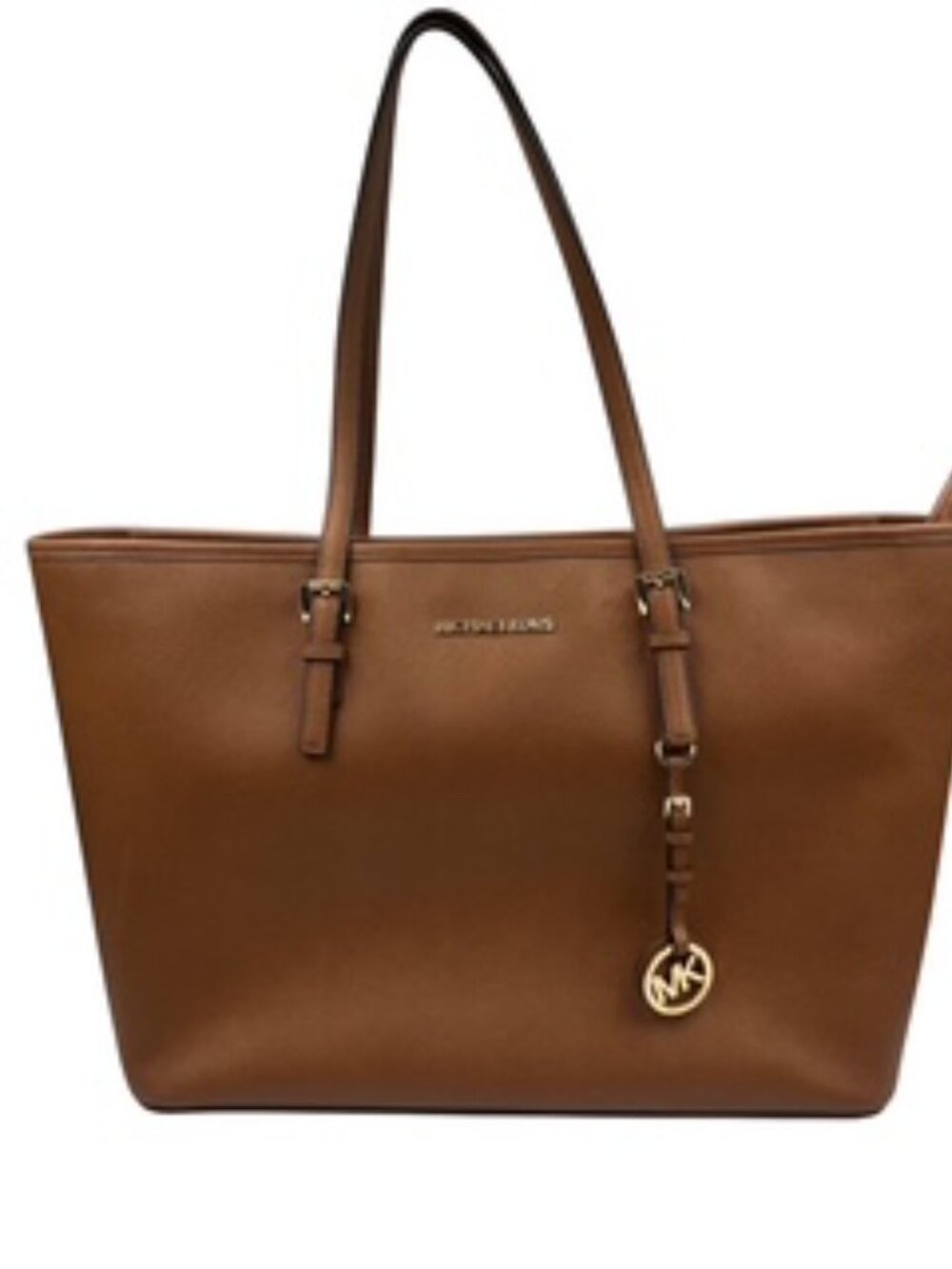 Michael Kors Brown Saffiano Leather Top-Zip Tote Bag.Professional purse - Picture 2 of 10